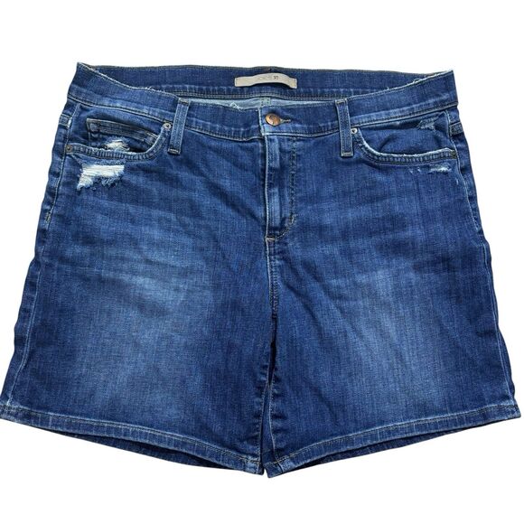 Joe's Jeans Women’s Sz 30 Denim Cut Short Blue Mid Rise 7” Inseam Distressed - Picture 1 of 7